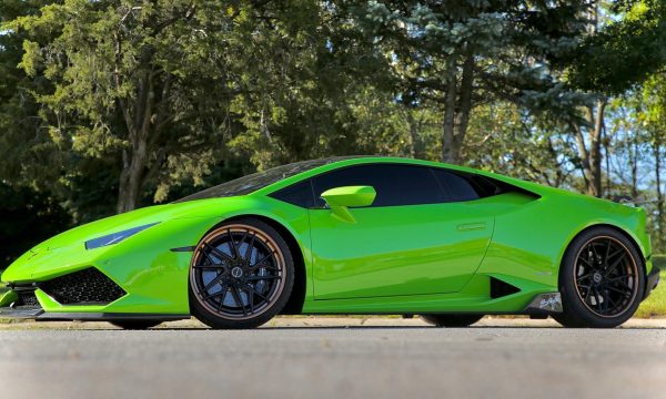 green sports car