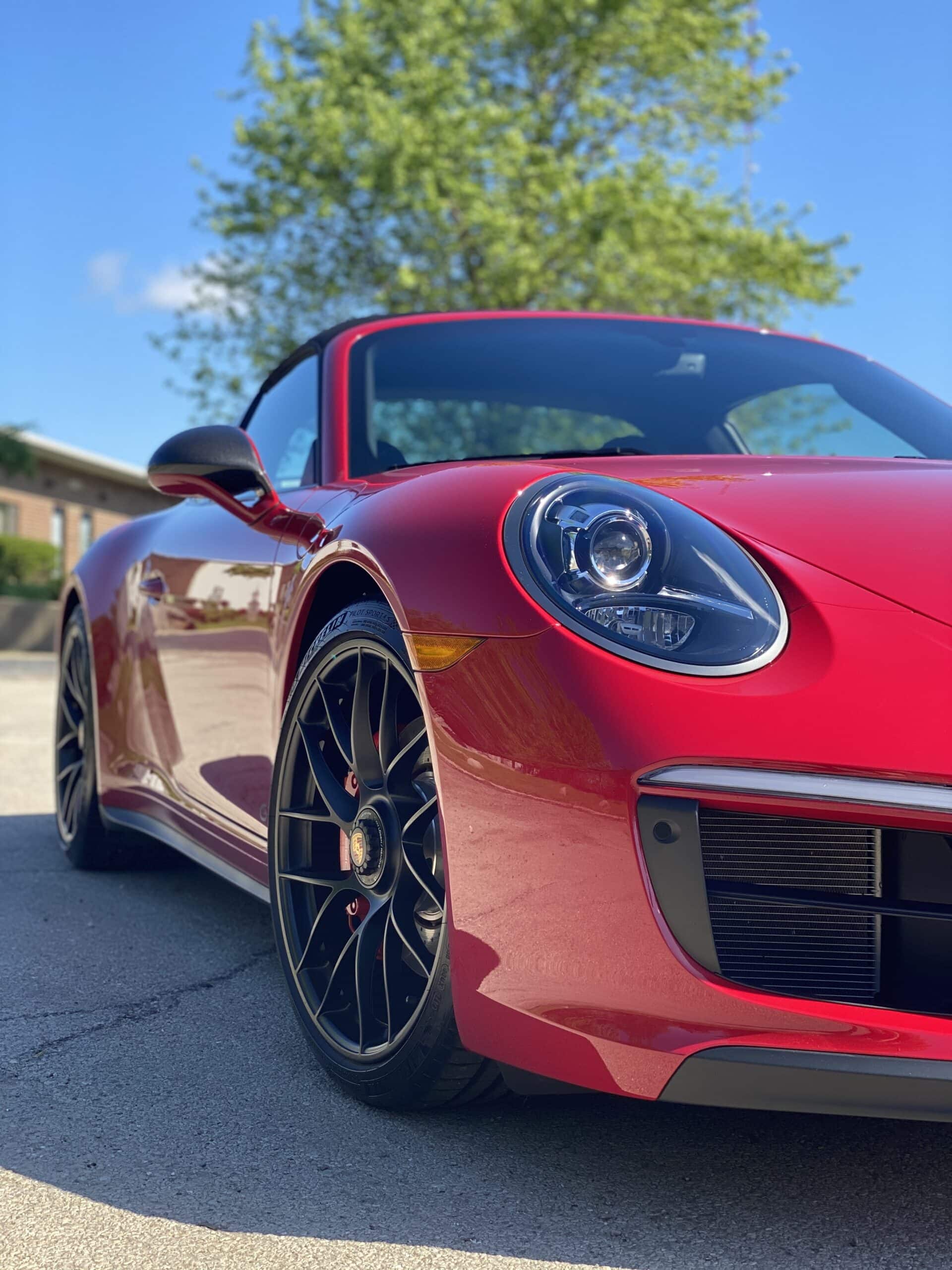 paint correction red car
