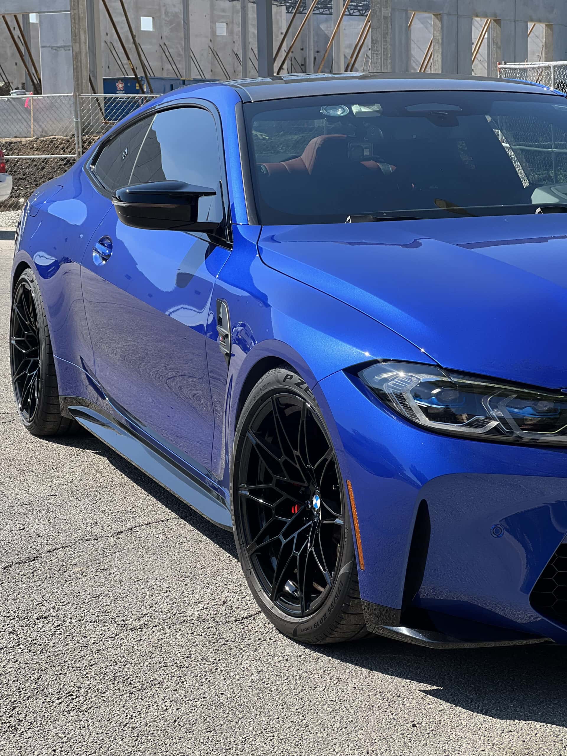 paint correction blue car