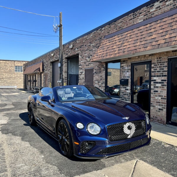 blue car