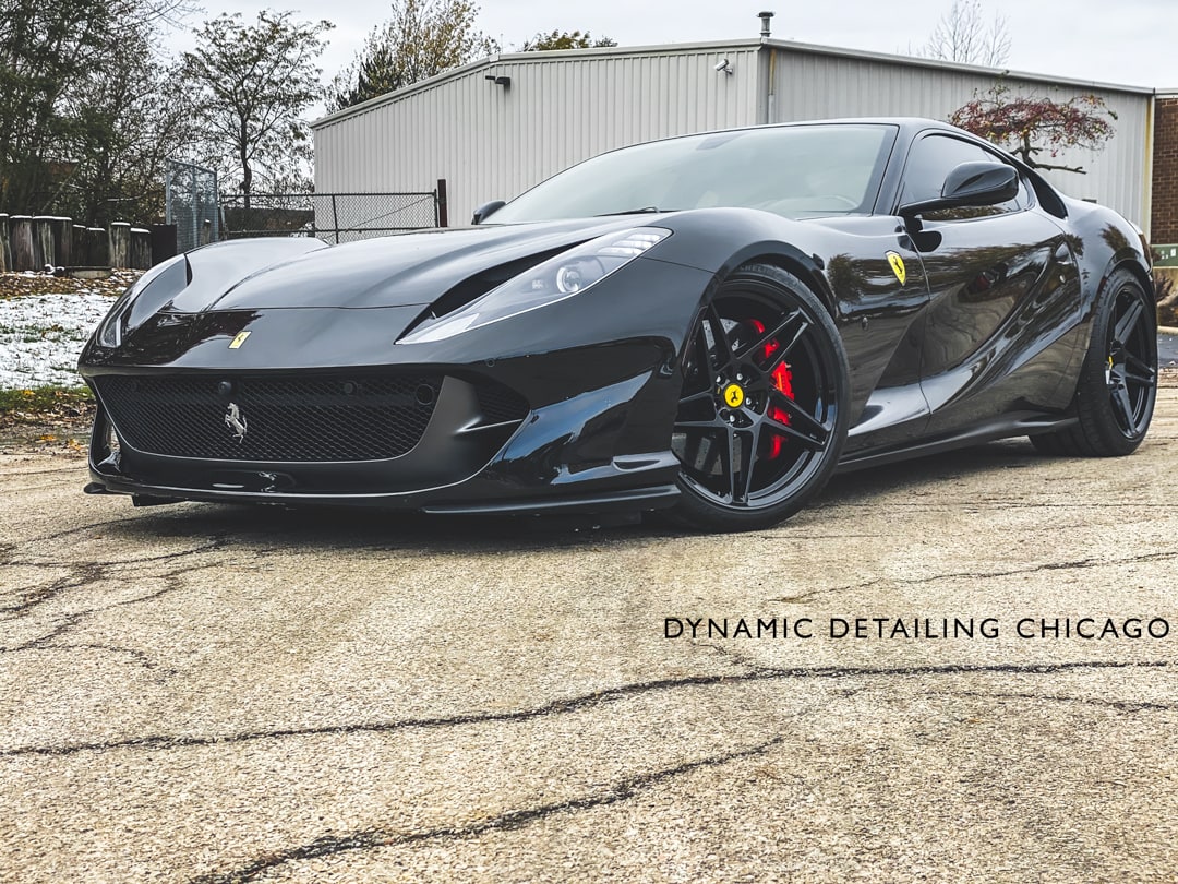 black sports car