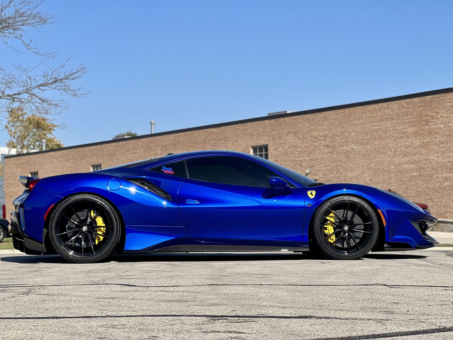 blue sports car