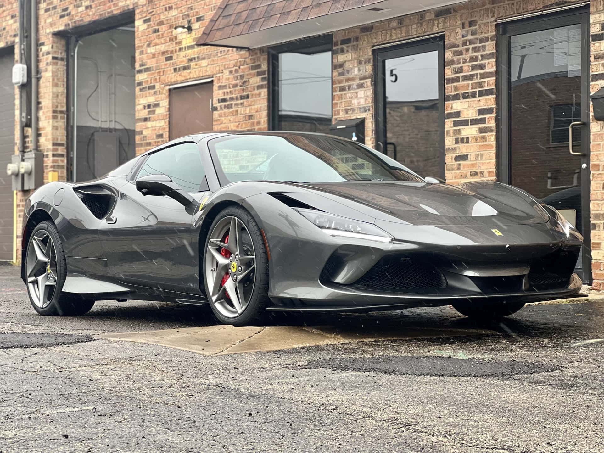 black sports car
