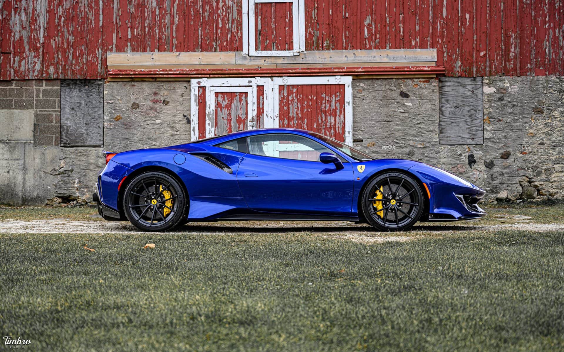 blue sports car